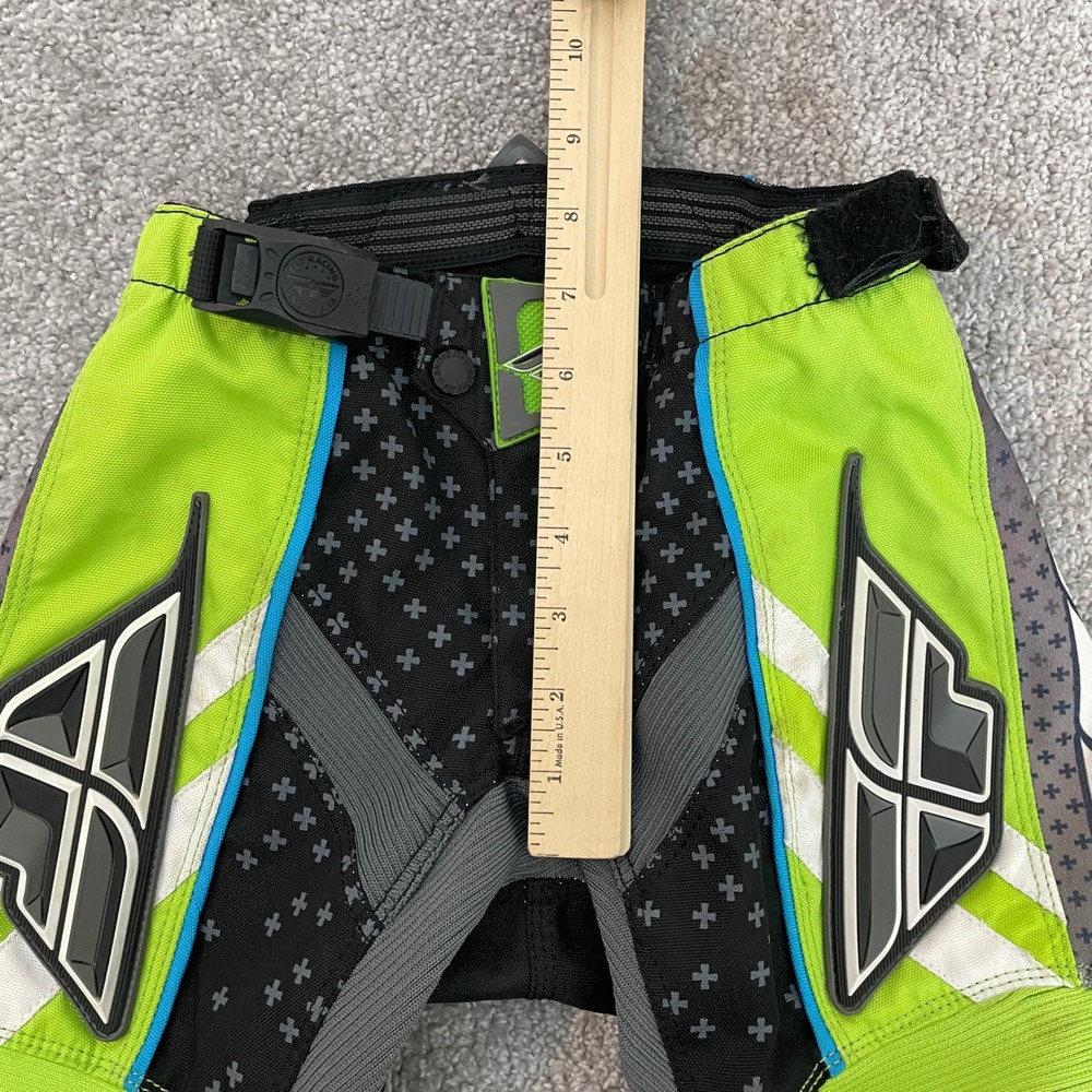 Fly Racing Motocross Pants Youth 20 F16 Neon Green Black Boys Girls - Picture 9 of 10